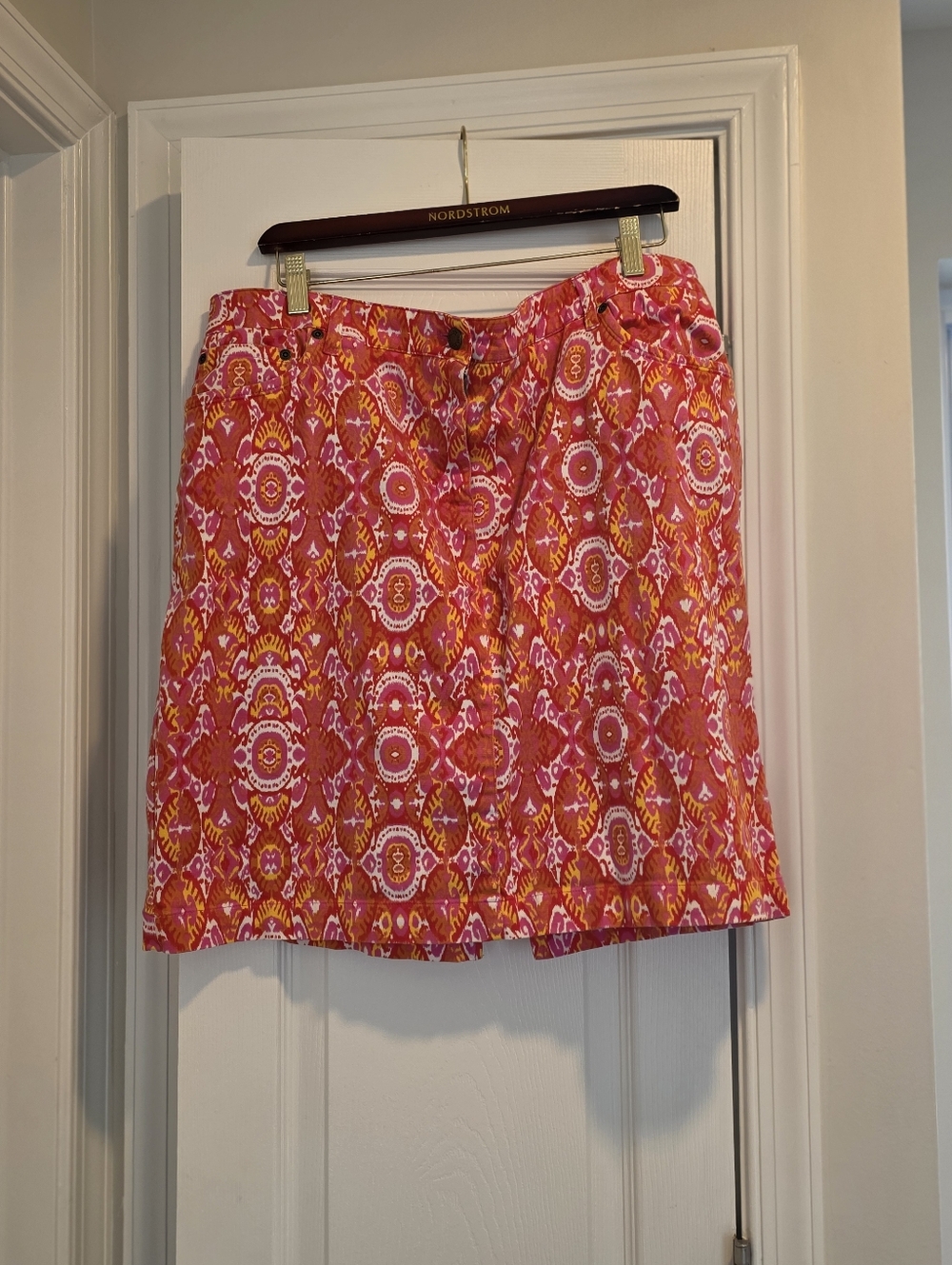 Bright Pink Patterned Women’s Skirt